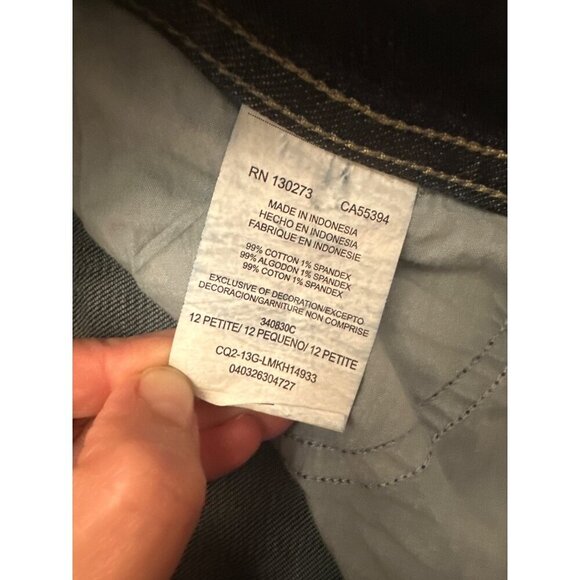 Lee Flare Jeans Wmn Sz12P Dark Blue Low Rise Slender Secret Western Studs - Picture 4 of 9